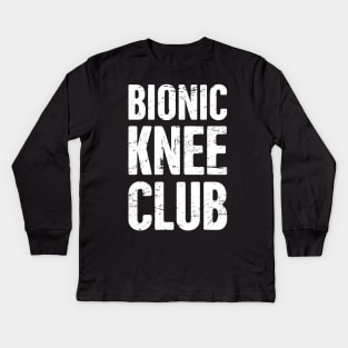 Bionic Knee Club | Knee Surgery Design Kids Long Sleeve T-Shirt